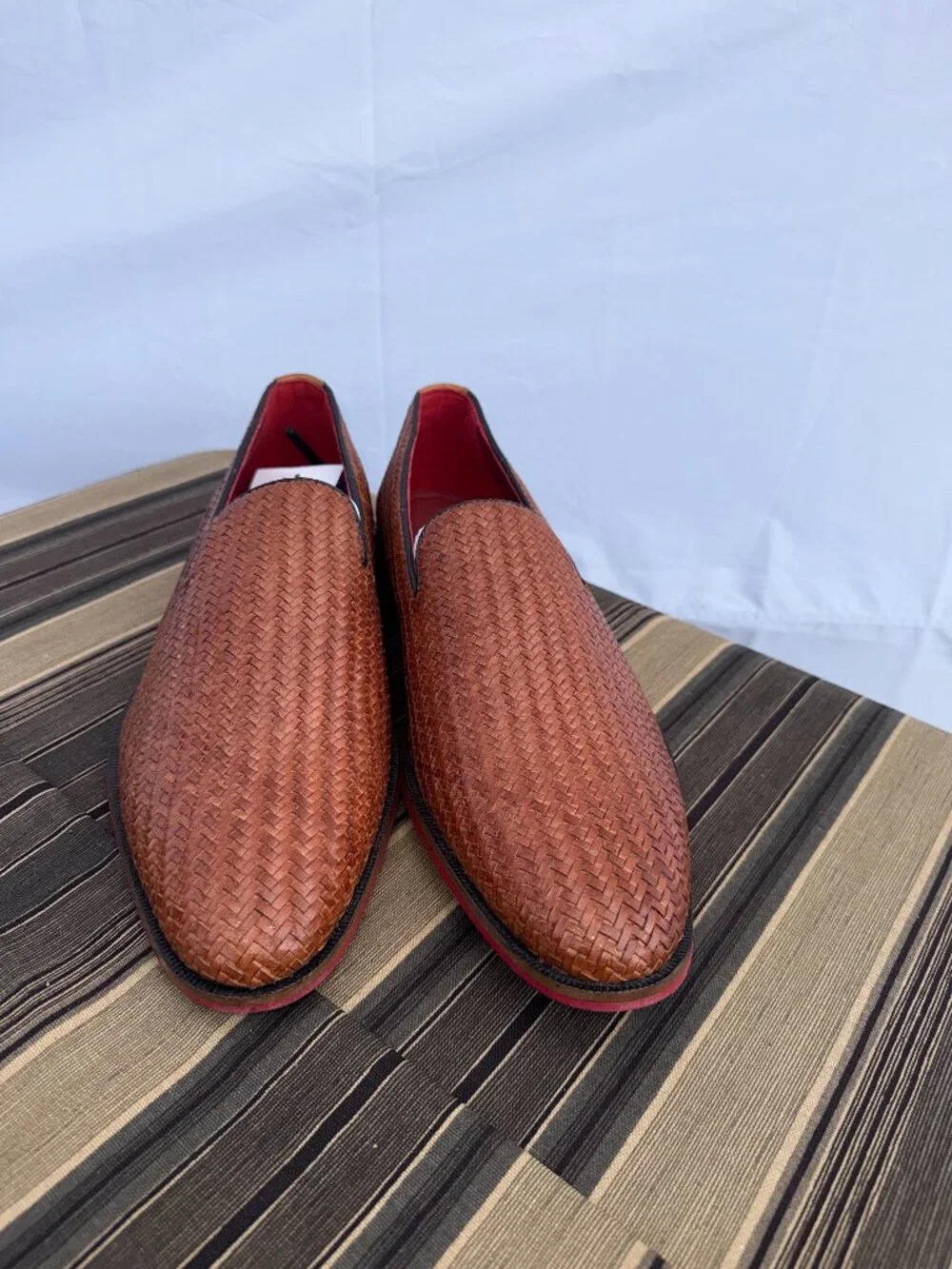 CARLOS by Carlos Santana Brown Woven Leather Slip On Loafers Men’s Size 11